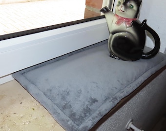Cojín para asiento de ventana con superficie antideslizante, cojín para banco, cojín para gatos para alféizar de ventana, cojín, cojín para banco, alfombrilla para gatos, L 50-120 cm, W 30-40 cm