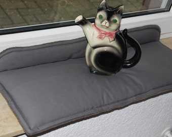 Cat cushion window sill, 50/ 60 cm x 15/ 17/ 20/ 22/ 24/ 30 cm, cotton, window cushion, window sill cushion, window seat cushion,