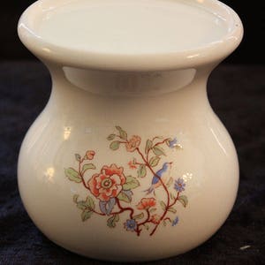 Vintage Hallmark Ceramic Pedestal Candle Holder With Bluebird
