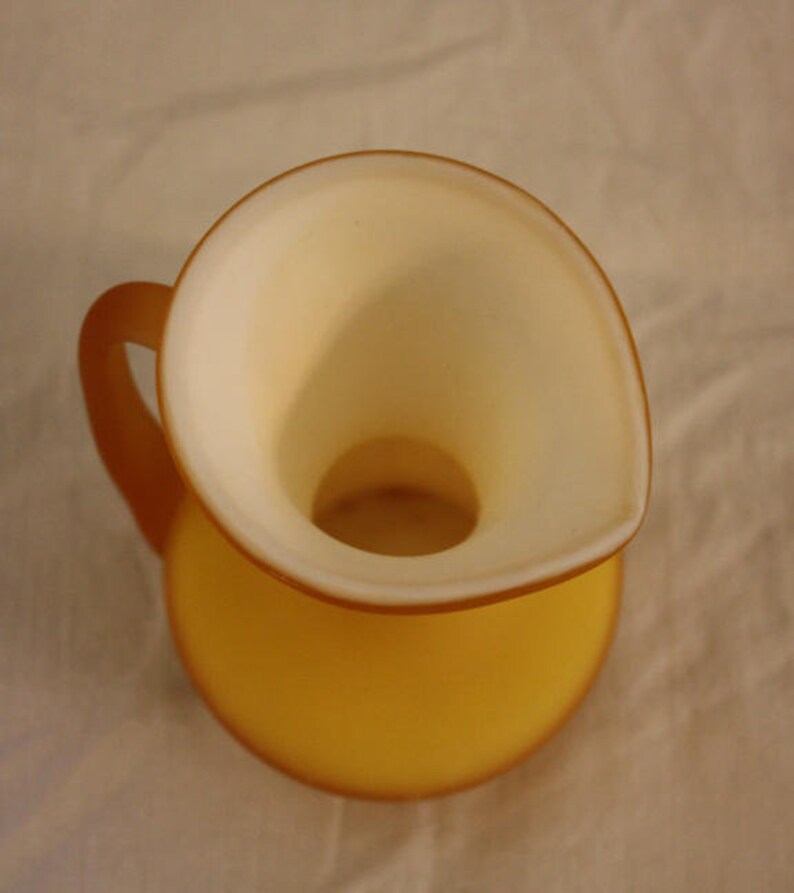 Vintage Kanawha Authentic Peachblow 264 Miniature Pitcher, Lemon Bild 7