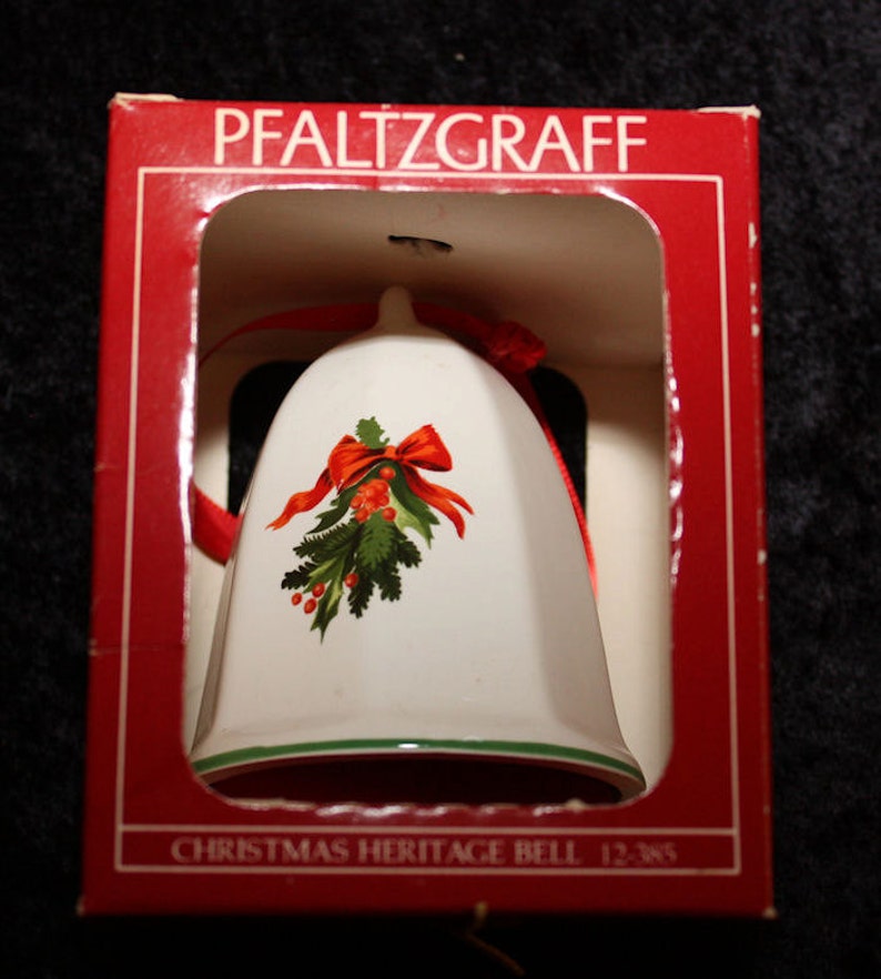 Vintage 1990 Pfaltzgraff Christmas Heritage Bell 12-385 image 1