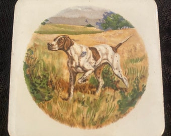 Vintage Tile American Pointer Refrigerator Magnet