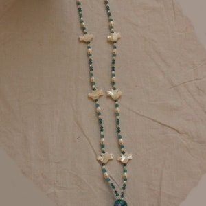 Vintage Handmade Lariat Bead Necklace image 5