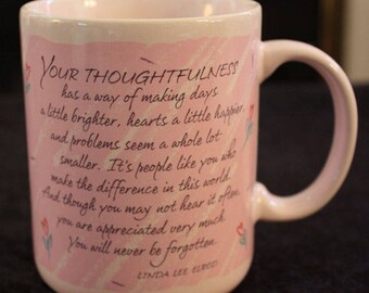 Vintage Hallmark "Your Thoughtfulness" Mug 1987