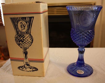 Vintage Avon: The Martha Washington Goblet Fostoria Candle Holder with Floral Medley Perfumed Candle