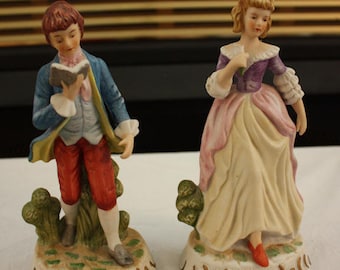 Vintage House of De Bec Porcelain Figurine Pair, Series 600