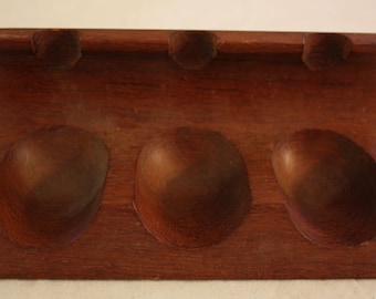 Vintage Teak Three-Pipe Holder