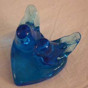 Vintage Titan Art Glass Happy Little Bluebirds image 8