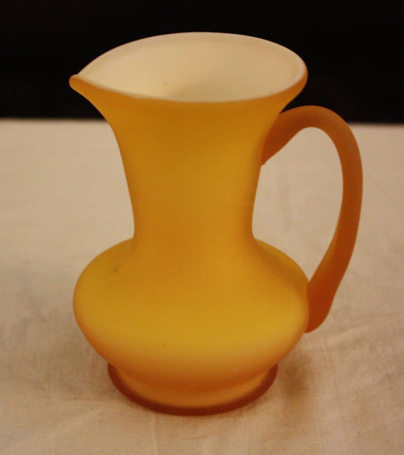 Vintage Kanawha Authentic Peachblow 264 Miniature Pitcher, Lemon Bild 10