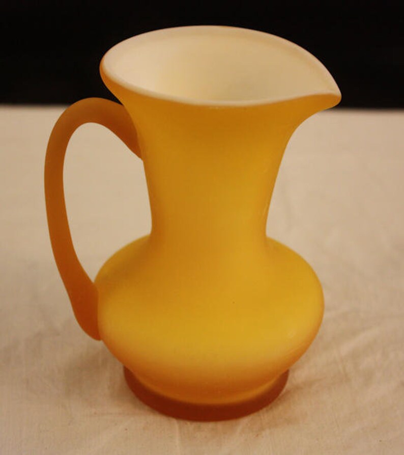 Vintage Kanawha Authentic Peachblow 264 Miniature Pitcher, Lemon image 4