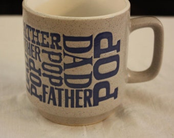 Vintage Ceramic/Stoneware Dad Mug in Blue