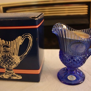 Vintage Avon The Mount Vernon Sauce Pitcher Fostoria Candle Holder with Floral Medley Perfumed Candle