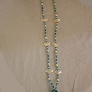 Vintage Handmade Lariat Bead Necklace image 6