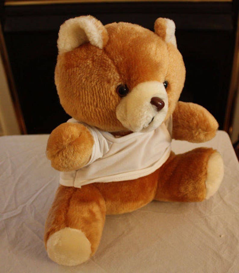 Vintage Teddy Bear Wearing White T-Shirt image 6