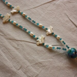 Vintage Handmade Lariat Bead Necklace image 7