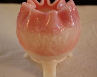 Vintage Fenton Rosalene Three-Toed Grape Vase 8457 RE