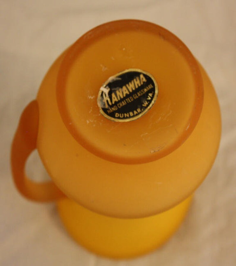 Vintage Kanawha Authentic Peachblow 264 Miniature Pitcher, Lemon Bild 6