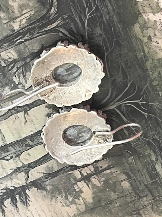 Ruby Surrounding clear transparent white stone Ea… - image 5