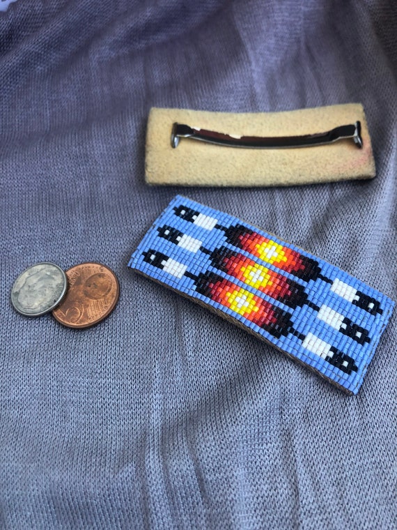 VINTAGE Navajo Native American beaded barrettes G… - image 7