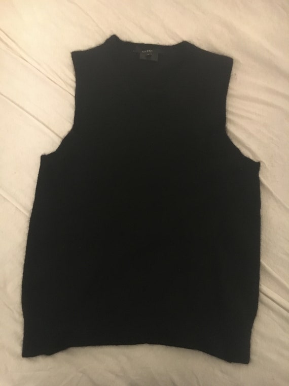 Gucci Cashmere black tank shirt