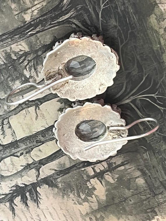 Ruby Surrounding clear transparent white stone Ea… - image 6