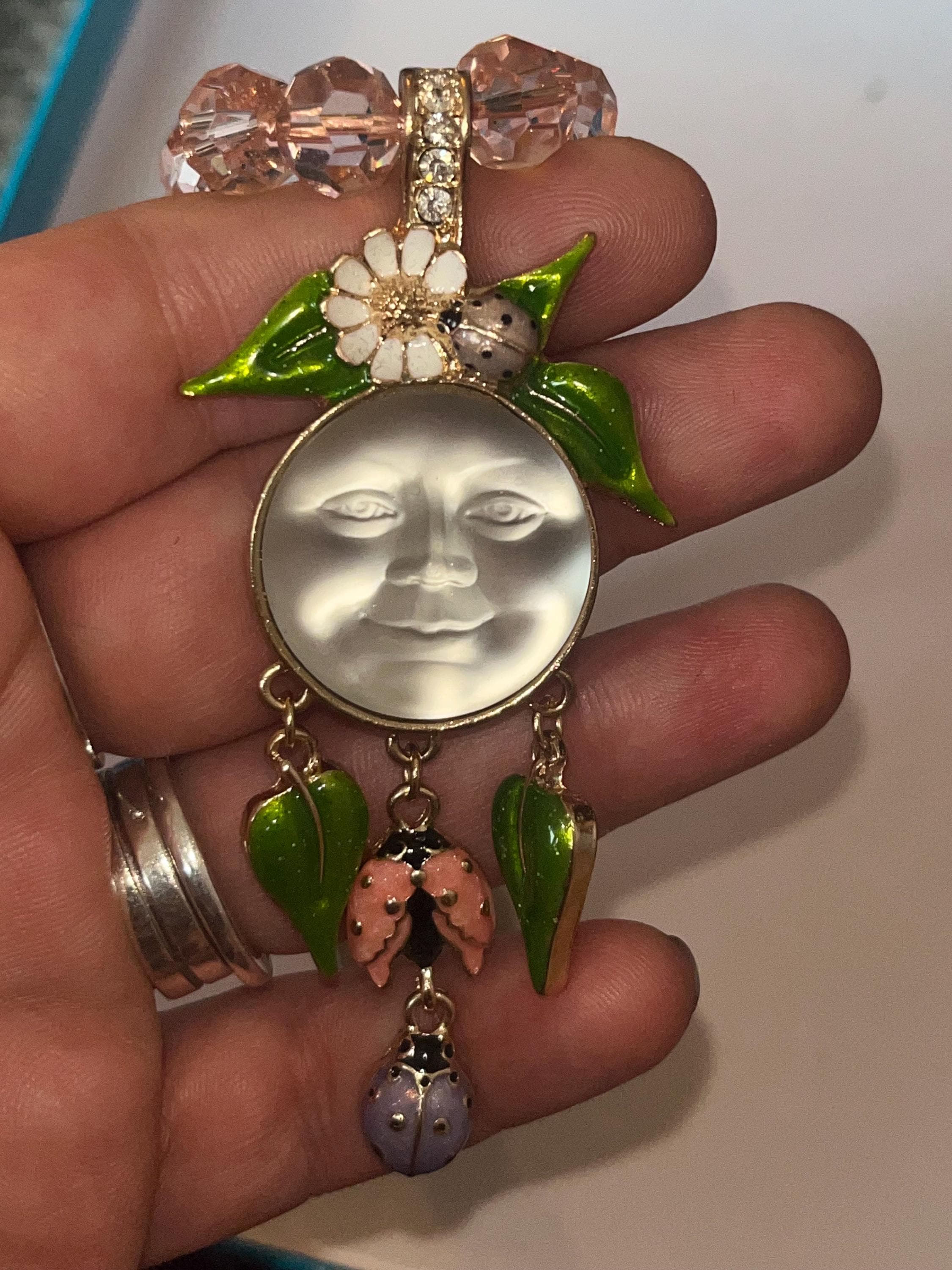 Orecchini Kirks Folly A Zucchero Teschio E Luna Con Smalto Multicolore - Argento Placcato