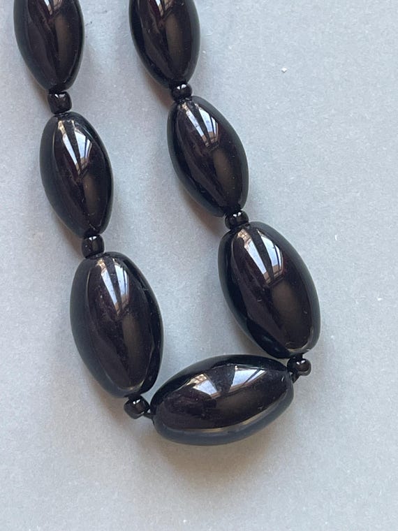 Collier Ancien En Perles De Jais - Années 20-40 - Style Vintage - Fermoir Fonctionnel