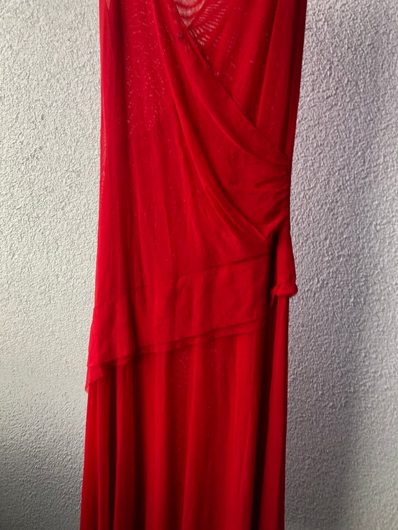 Dorin Frankfurt Bright Red Mesh Sexy V 