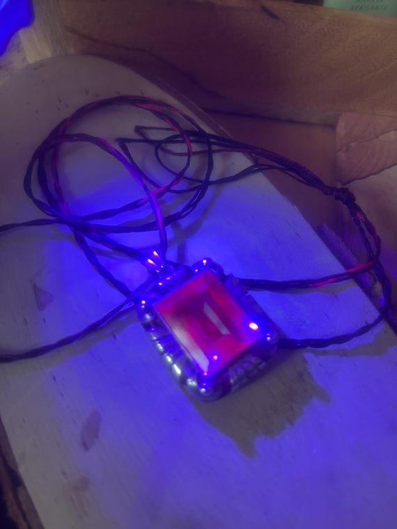 Teal blue SAPPHIRE Large rectangular step cut fac… - image 8