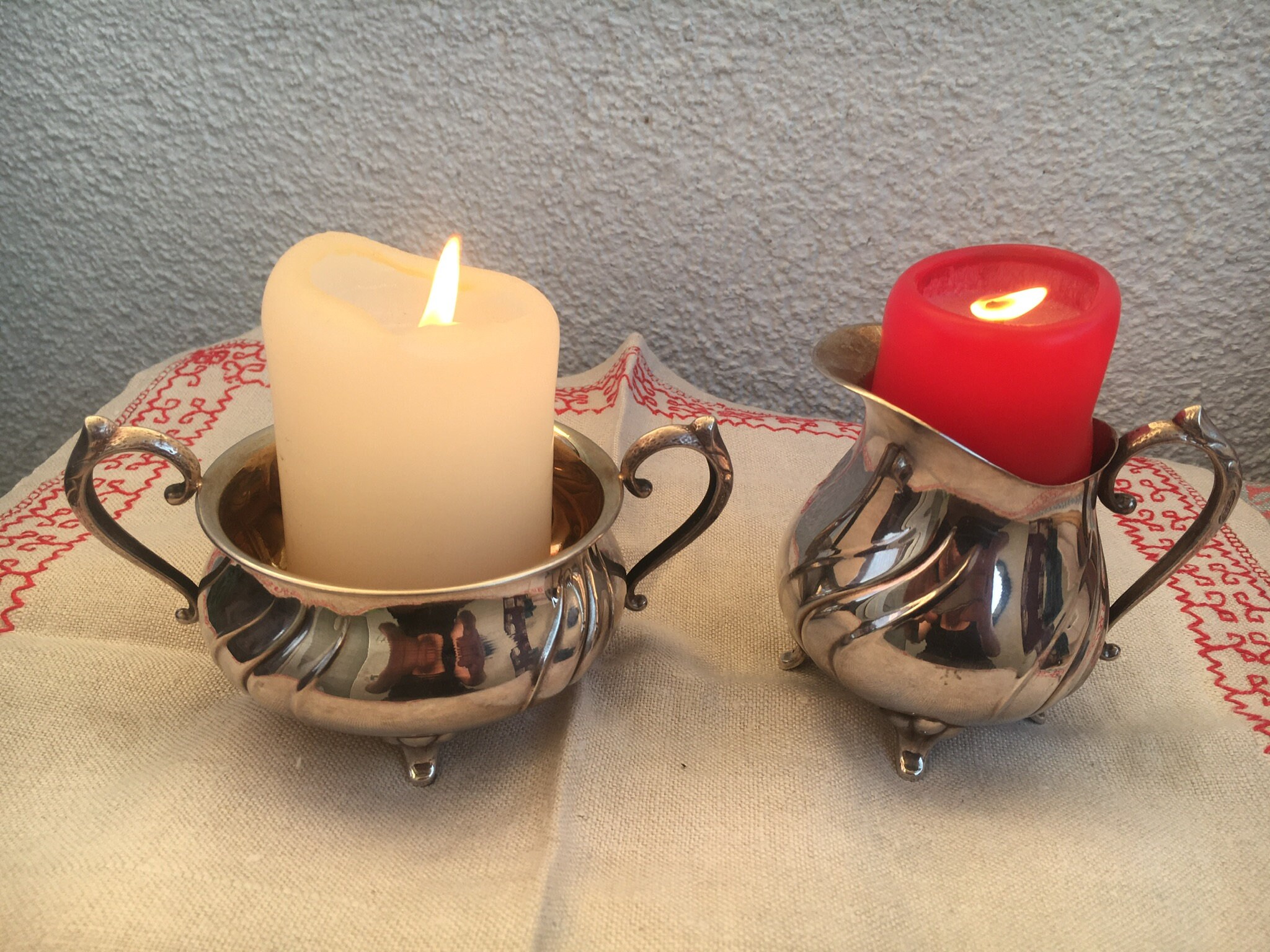 Primo Alpaca Pr Alp Suède Sucrier Suédois en Nickel Argent Sucrier et Crème Set Début 20Th 1900S Ant