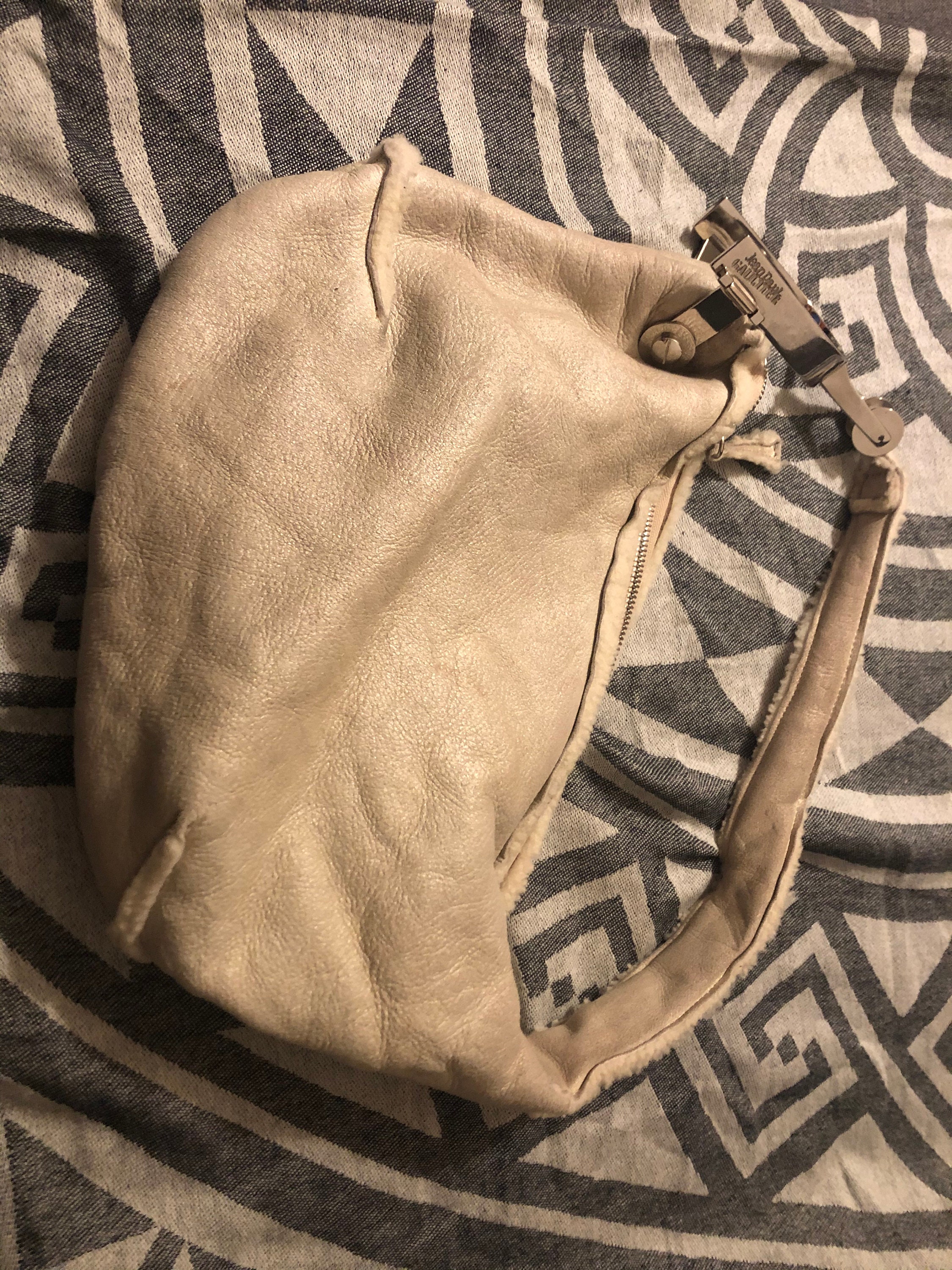 Jean Paul GAULTIER Maroquinerie Sheep Fur Leather White | Etsy Ireland