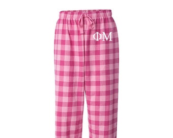 Phi Mu Pajamas Flannel Plaid Pant 