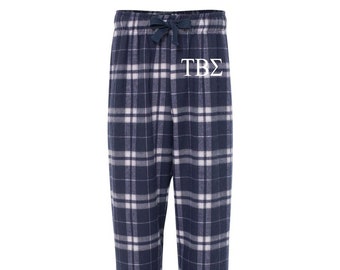 Tau Beta Sigma, TBS Fraternity Flannel Pajama Pants, Sleepwear Loungewear Pajamas Pjs, Frat Spirit Wear Swag Merch Gear, Frat Pledge gifts