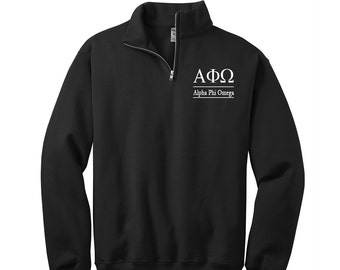 Alpha Phi Omega Quarter Zip Pullover 