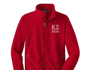 Kappa Sigma Fleece Jacket: Greek Fraternity Zip-Up