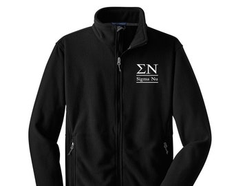 Sigma Nu Fleece Jacket: Greek Fraternity Apparel