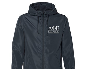 Lambda Phi Epsilon Windbreaker: LPhiE Fraternity Lightweight Zip Jacket