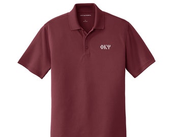 Phi Kappa Psi, Performance Polo, Phi Psi Dri-Fit Polo Shirt, golf shirt, dress shirt, Fraternity apparel, clothing, classic polo