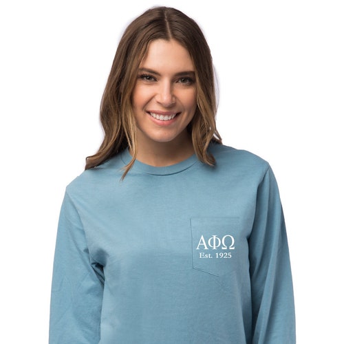 Alpha Phi Omega Long Sleeve Pocket Tees 