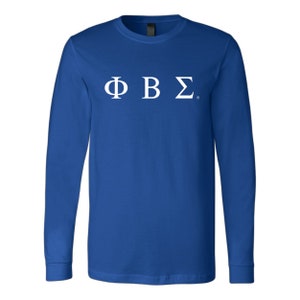 Phi Beta Sigma Long Sleeve Tee, Phi Beta Sigma Tee, Sigmas T-Shirt, fraternity apparel, Greek Apparel, Phi Beta Sigma Fraternity
