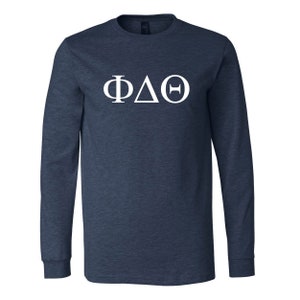 Phi Delta Theta Long Sleeve Tee, Phi Delta Theta Tee, Phi Delt T-Shirt, fraternity apparel, Greek Apparel, Phi Delta Theta Fraternity
