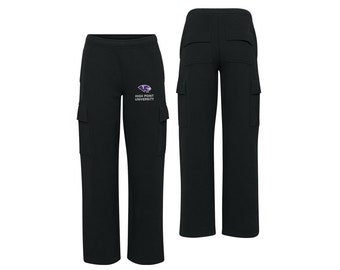 High Point University Cargo Sweatpants: Embroidered Panther Logo