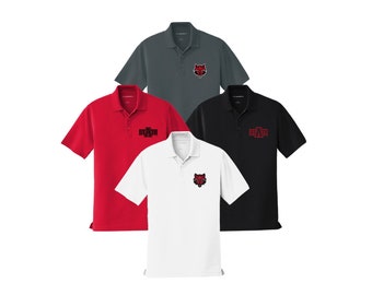 Arkansas State Univesity, Performance Polo, Embroidered dry fit polo with choice of Arkansas STATE logo or the Redwolf, Grad Gift