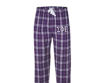 Sigma Phi Epsilon Flannel Pajama Pants, Sig Ep Loungewear
