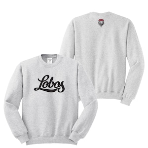 University of New Mexico, Crewneck Sweatshirt, UNM Pullover, Apparel Clothing, Lobos Spirit Wear Swag Merchandise Gifts for graduation