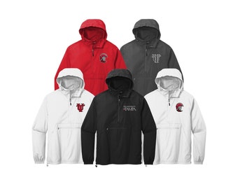 University of Tampa, Windbreaker Embroidered with Choice of University of Tampa Spartans Logos, Interlocking  UT Lightweight Windbreaker