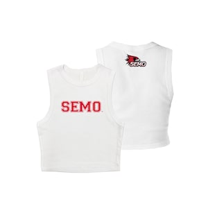 Débardeur court SEMO Redhawks : vêtements spiritueux de l'université d'État du sud-est du Missouri