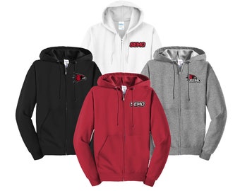 Southeast Missouri State University, Hoodie geborduurd met keuze uit SEMO Redhawk Logo's, SEMO Redhawk Hoodie, Kleding, Sweatshirt