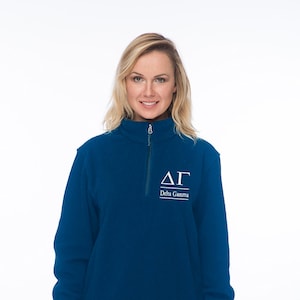 Delta Gamma, Fleece Pullover, Sorority Quarter Zip, Delta Gamma Sorority, Clothing