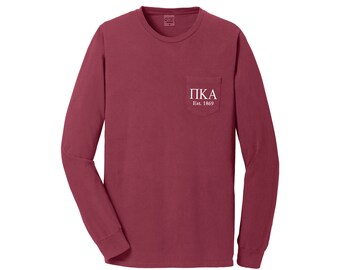 PIKE Pi Kappa Alpha Vintage Fraternity Ringer Tee T-shirt Maroon and Gold